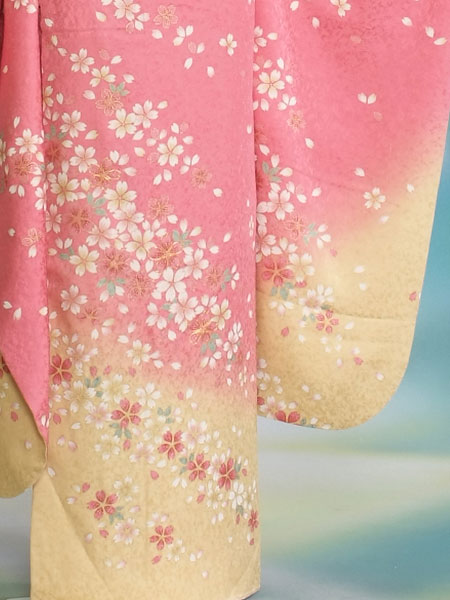 振袖19-072　ピンク/花柄・小桜