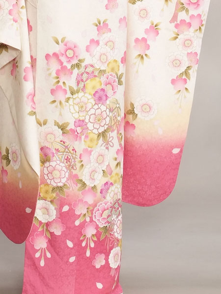 振袖20-102　白/花柄・花