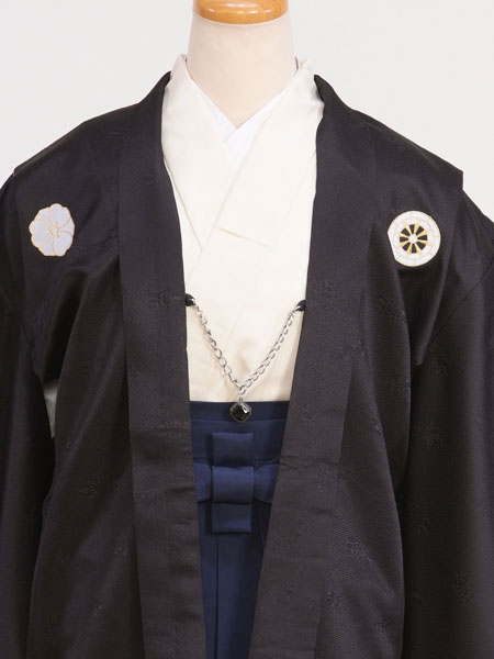 ジュニア袴男016　黒|紺/紋　kukka boy