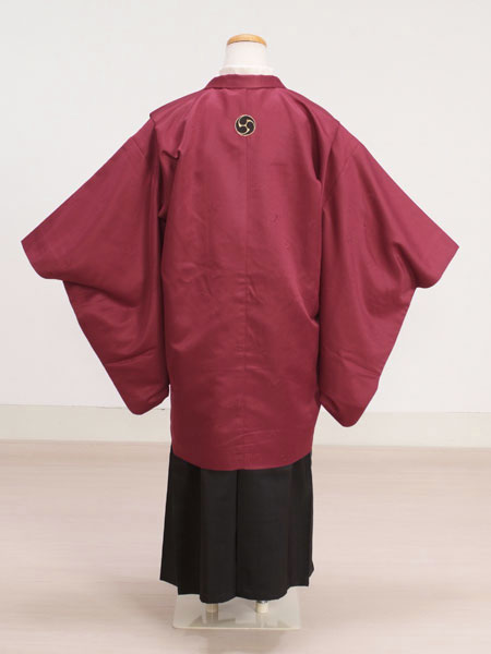 ジュニア袴男017　赤|黒/紋　kukka boy