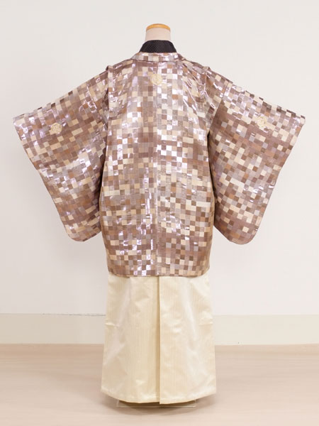 ジュニア袴男003　金/格子