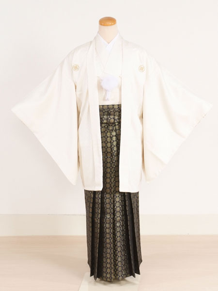 ジュニア袴男008　オフホワイト